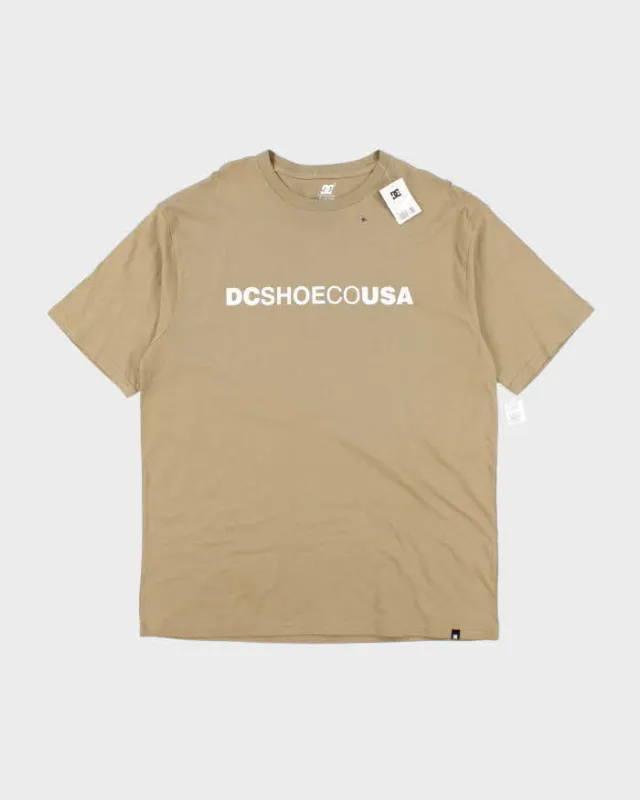 DC Shoe Co Deadstock Khaki Logo T-Shirt - XL sold by Rokit