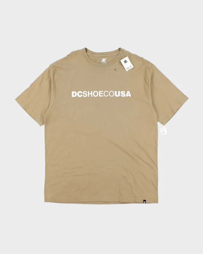 DC Shoe Co Deadstock Khaki Logo T-Shirt - XL sold by Rokit