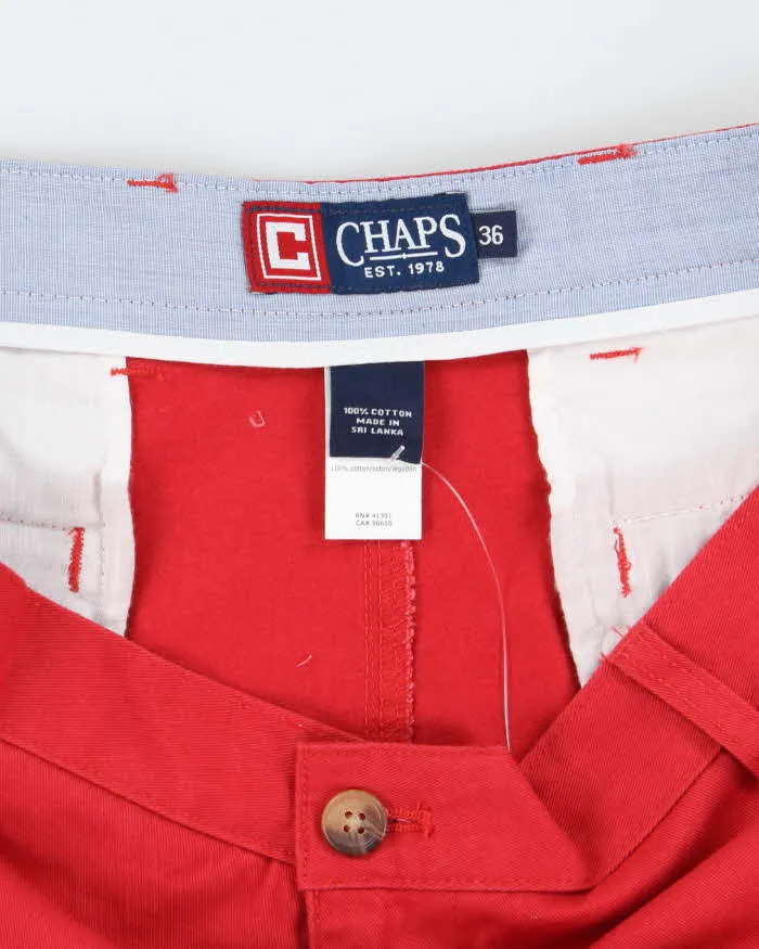Chaps Deadstock Red Shorts - W36 sold by Rokit product image thumbnail 5