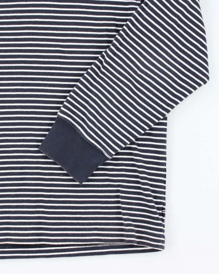 Vintage 00s Nautica Striped Quarter-Zip Sweatshirt - L sold by Rokit product image thumbnail 4