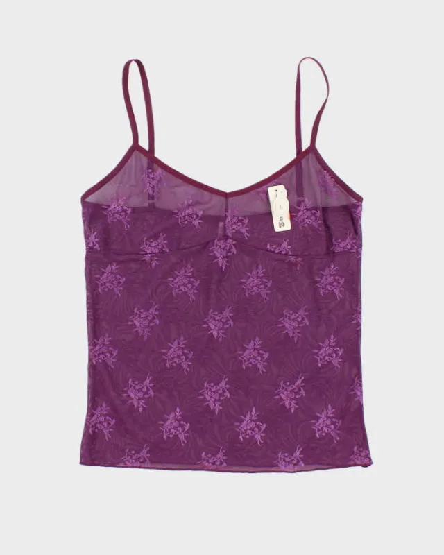 Deadstock With Tags Purple Mesh Tank Top - L made by Rokit