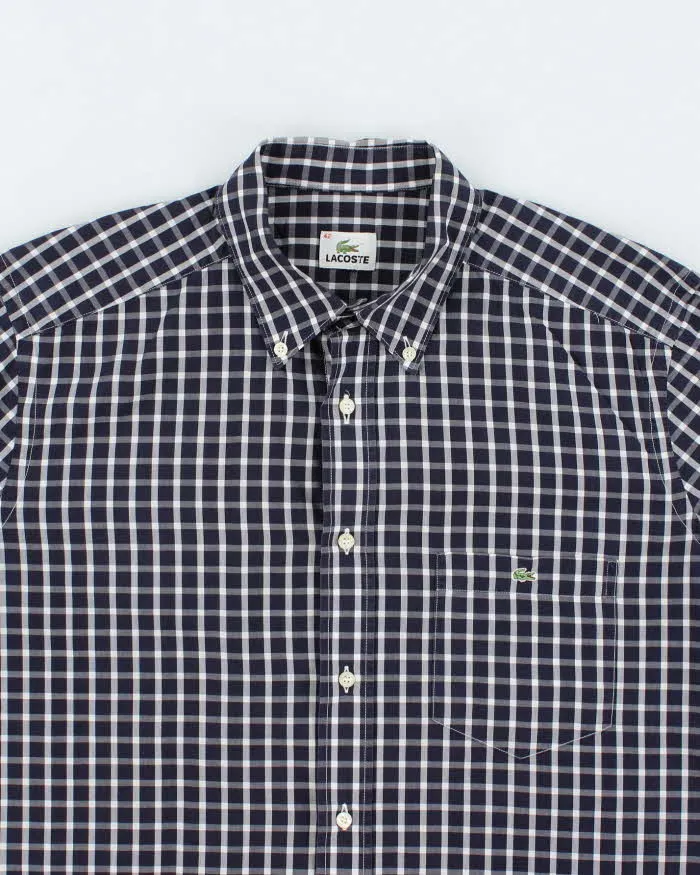 Lacoste Navy Blue Check Shirt - XL sold by Rokit product image thumbnail 3