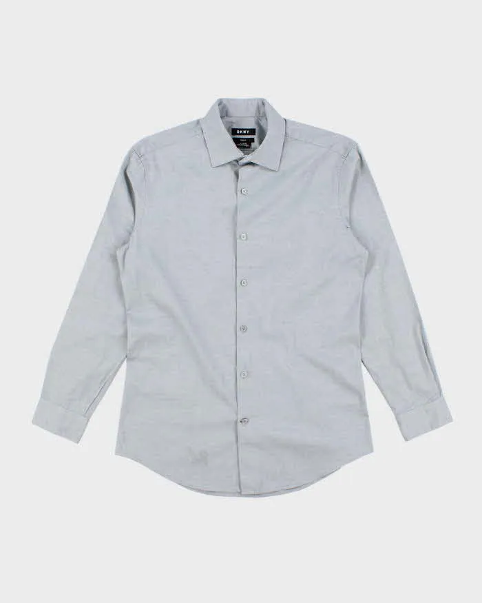 Vintage DKNY Plain Slim Fit Long Sleeve Shirt - S sold by Rokit