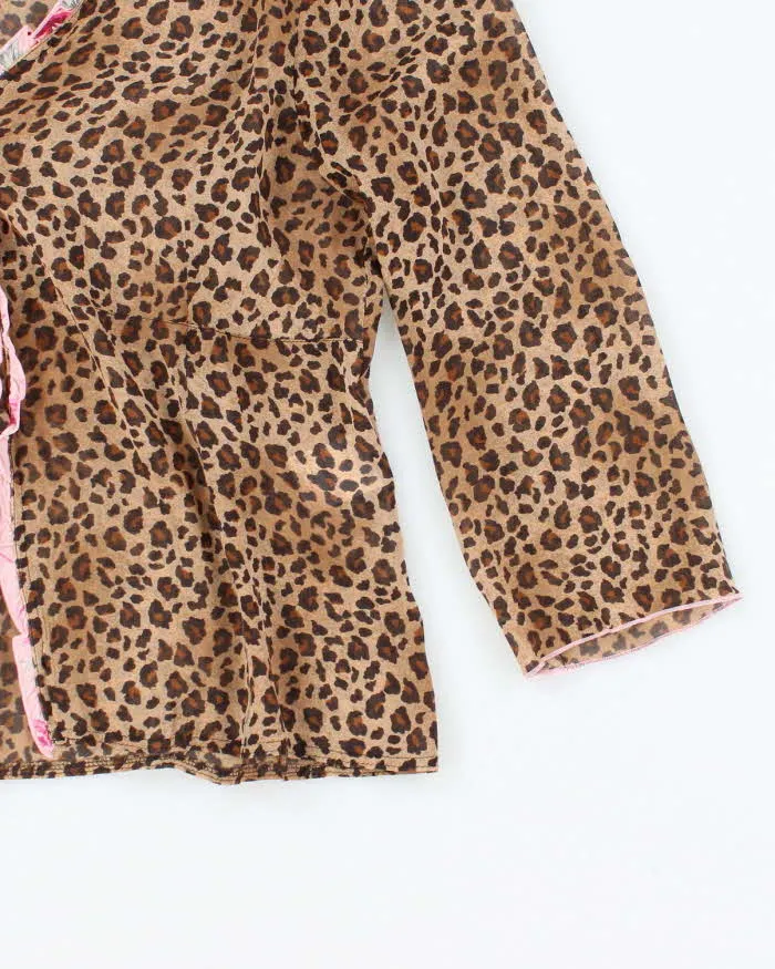 Y2k 00s Silk Animal Print Blouse - M sold by Rokit product image thumbnail 4