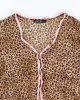 Y2k 00s Silk Animal Print Blouse - M sold by Rokit