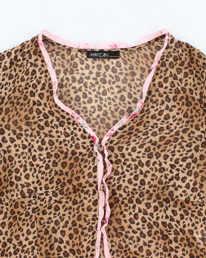 Y2k 00s Silk Animal Print Blouse - M sold by Rokit product image thumbnail 3