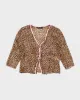Y2k 00s Silk Animal Print Blouse - M sold by Rokit