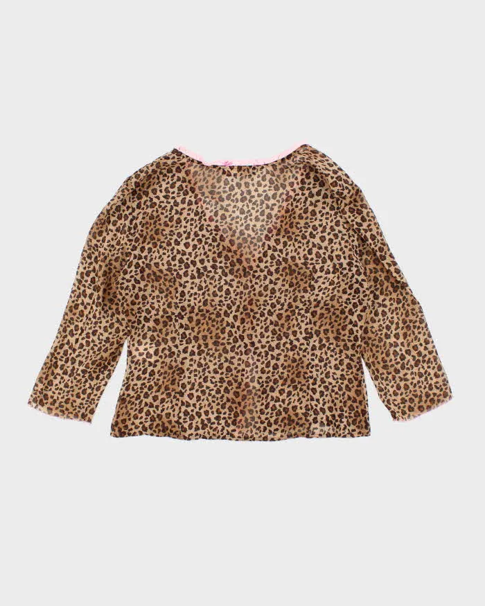 Y2k 00s Silk Animal Print Blouse - M sold by Rokit product image thumbnail 2