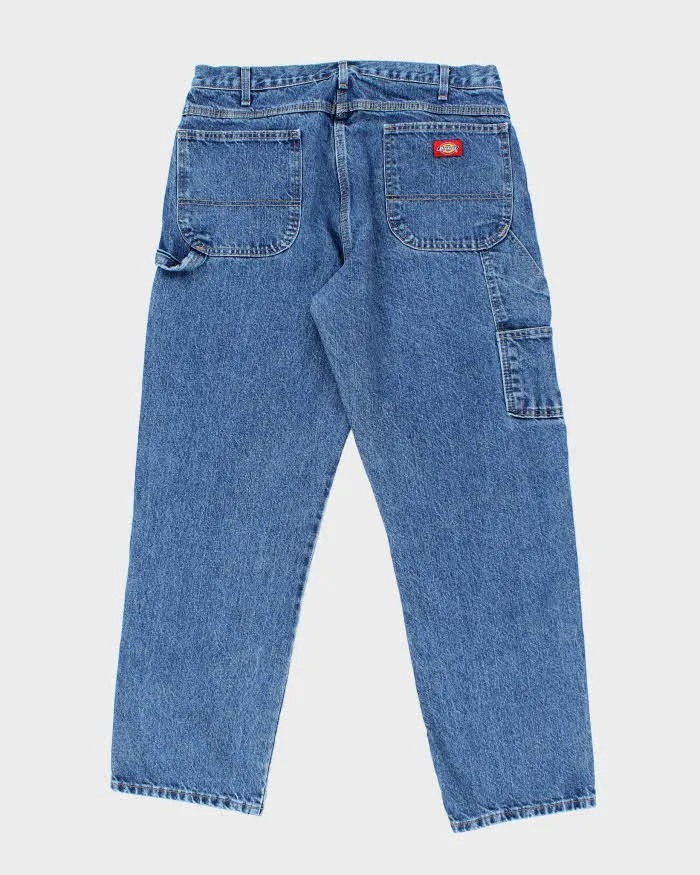 Vintage Dickies Dark Wash Single Knee Carpenter Trousers - W34 L30 sold by Rokit product image thumbnail 2