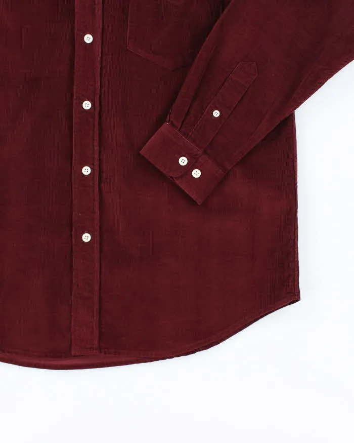 Bossini Burgundy Micro Cord Long Sleeve Shirt - M sold by Rokit product image thumbnail 4