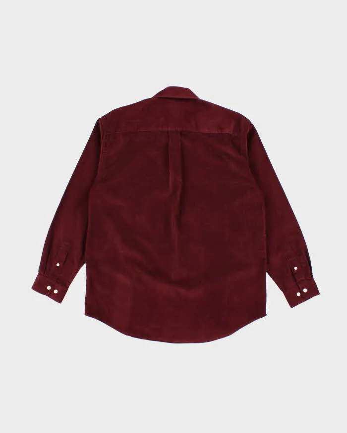 Bossini Burgundy Micro Cord Long Sleeve Shirt - M sold by Rokit product image thumbnail 2