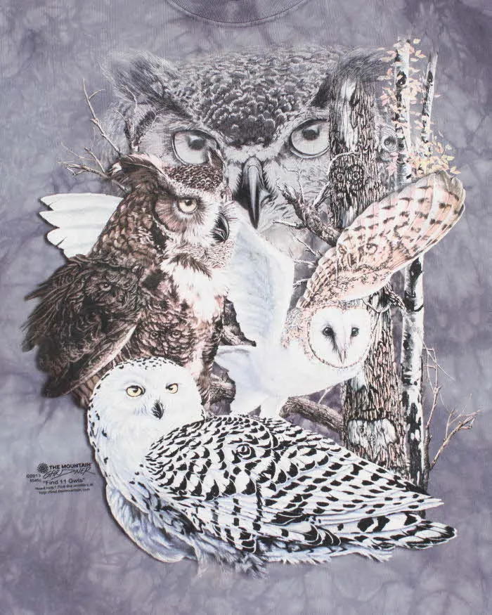 The Mountain Owls Print Grey Cotton T-Shirt - XL sold by Rokit product image thumbnail 3