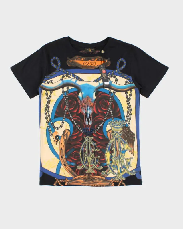 Vintage 2000's Christian Audiger Deadstock with Tags All Over Print T-Shirt - M sold by Rokit