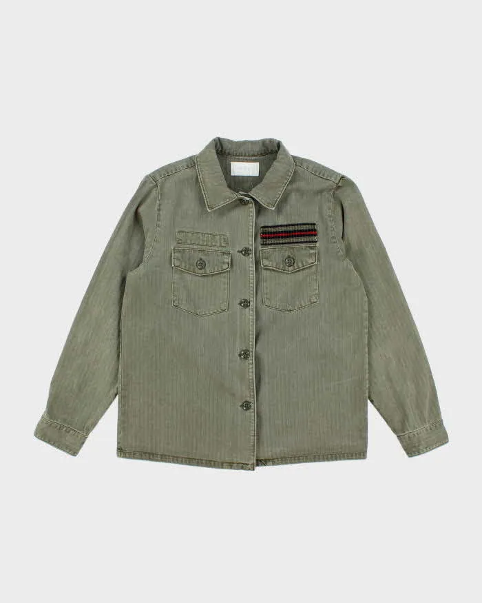 Lucky Brand Khaki Military Style Jacket - M sold by Rokit