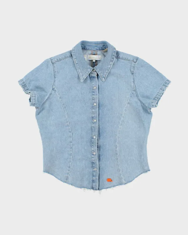 Deadstock With Tags Levi's Light Wash Demin Short Sleeve Shirt - XL sold by Rokit