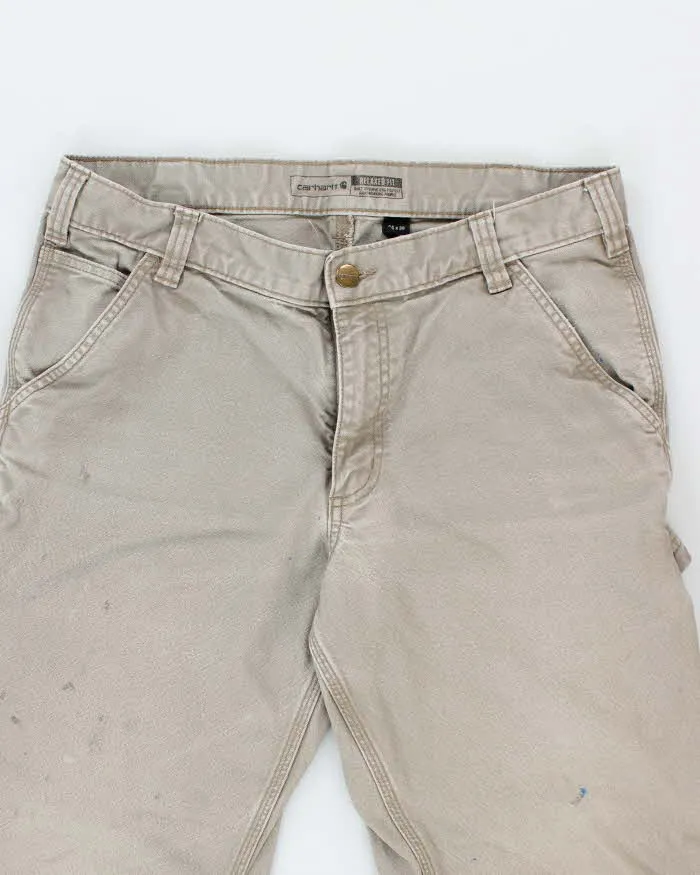 Vintage 2000's Carhartt Faded Grey Single Knee Carpenter Trousers - W32 L27 sold by Rokit product image thumbnail 3