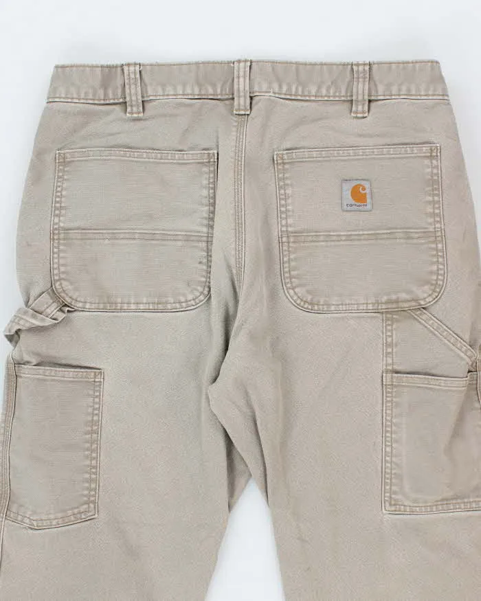 Vintage 2000's Carhartt Faded Grey Single Knee Carpenter Trousers - W32 L27 sold by Rokit product image thumbnail 4