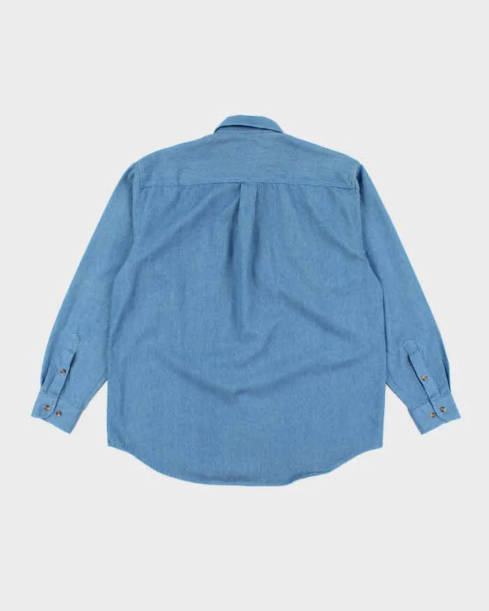 Vintage 2000's Ralph Lauren Medium Wash Long Sleeve Denim Shirt - L sold by Rokit product image thumbnail 2