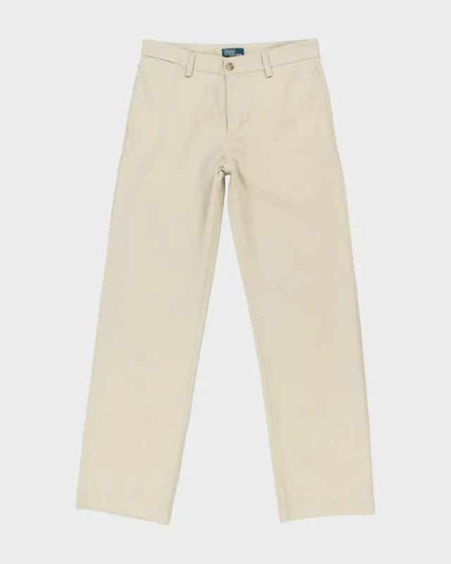 Vintage Ralph Lauren Straight Leg Beige Chinos - W30 L29 sold by Rokit