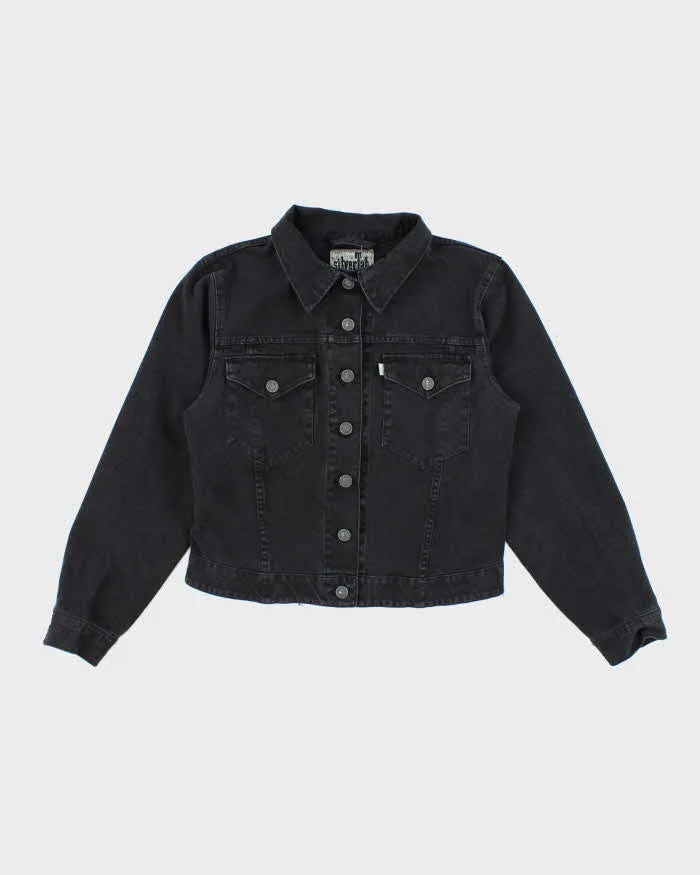 Vintage Y2K Levi's SilverTab Dark Grey Stone Wash Denim Jacket - L sold by Rokit