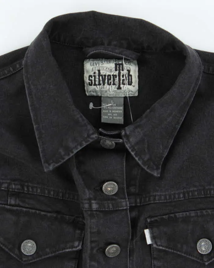 Vintage Y2K Levi's SilverTab Dark Grey Stone Wash Denim Jacket - L sold by Rokit product image thumbnail 5