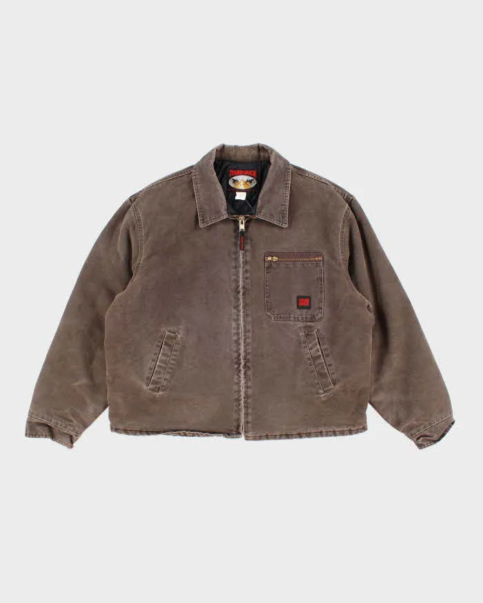 Vintage 2000's Tough Duck Faded Brown Lined Detroit Style Jacket - XL sold by Rokit