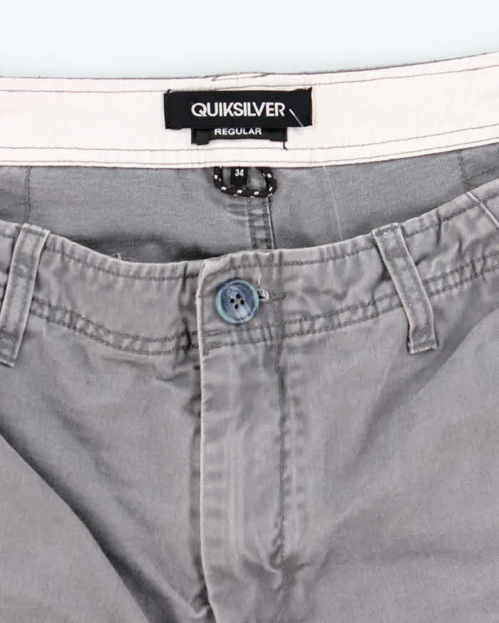 Y2k Quiksilver Grey Cargo Shorts - W36 sold by Rokit product image thumbnail 5