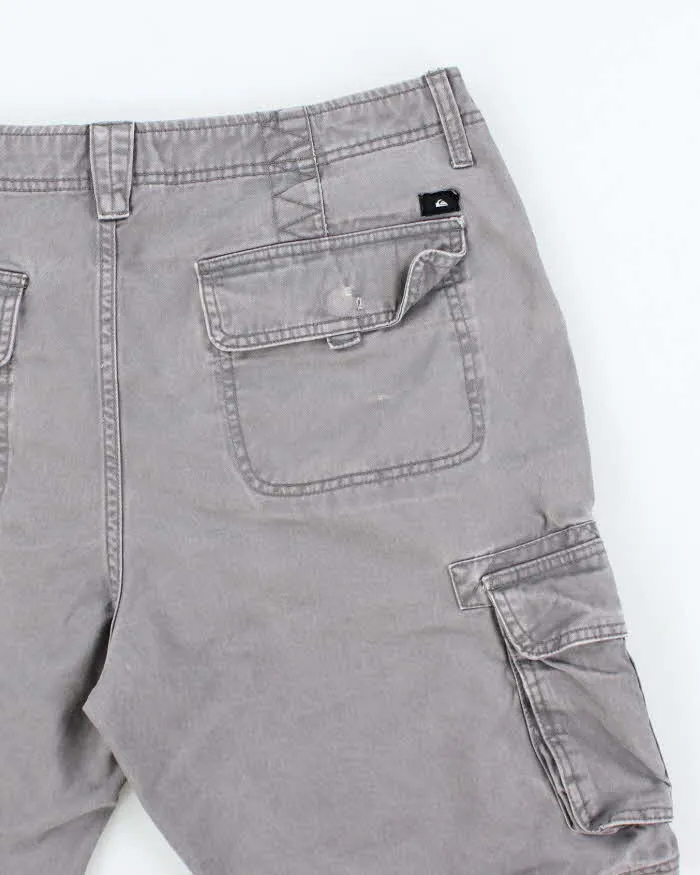 Y2k Quiksilver Grey Cargo Shorts - W36 sold by Rokit product image thumbnail 4
