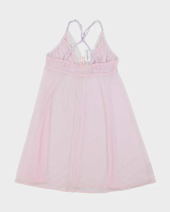 Y2k 00s La Vie En Rose Deadstock Pink Mesh Slip Dress - S sold by Rokit product image thumbnail 2