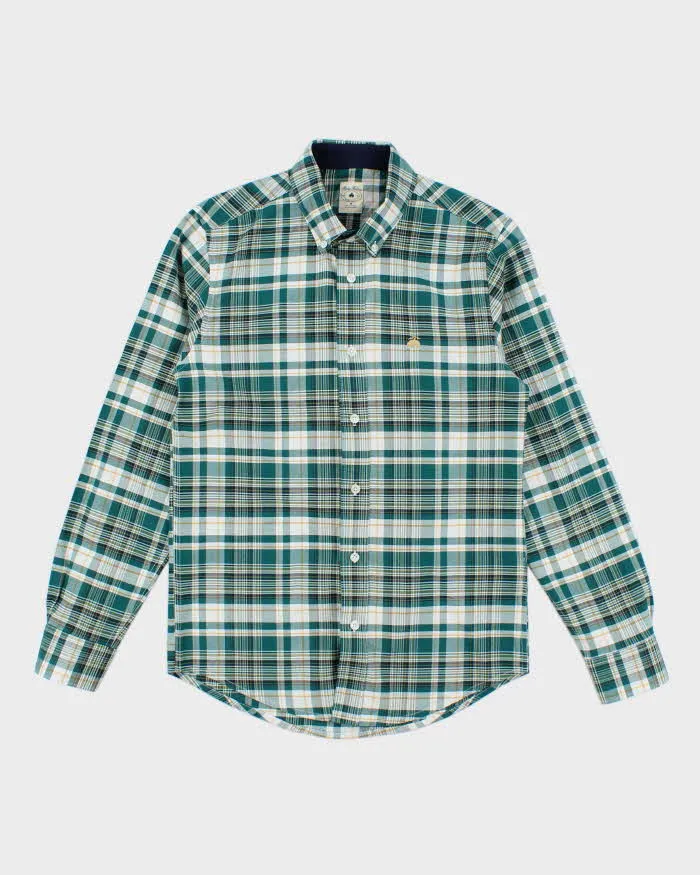 Brooks Brothers Green Check Long Sleeve Shirt - M sold by Rokit