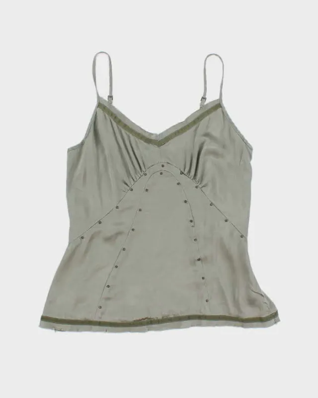 Banana Republic Pewter Grey 100% Silk Tank Top - S sold by Rokit