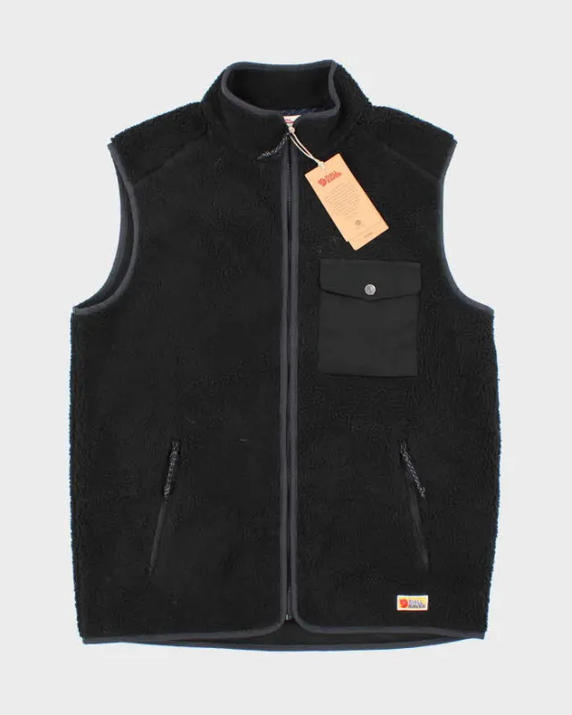 Fjall Raven Deadstock Black Sleeveless Fleece - L sold by Rokit