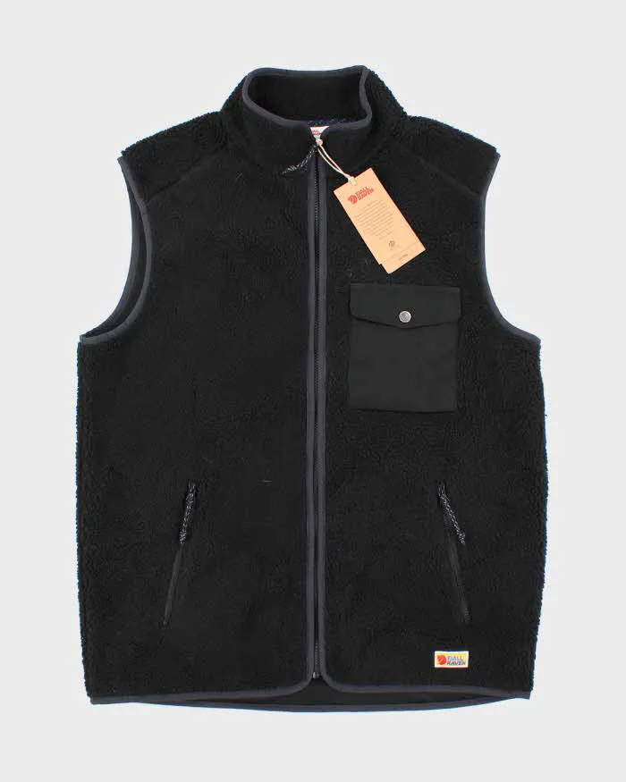 Fjall Raven Deadstock Black Sleeveless Fleece - L sold by Rokit