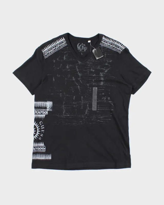 Y2k Guess Black Graphic T-Shirt - L sold by Rokit