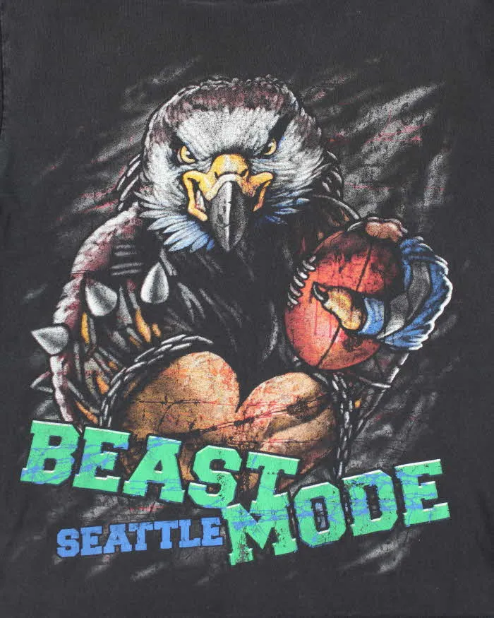 Vintage Y2K Beast Mode Seattle Eagle Graphic T-Shirt - XL sold by Rokit product image thumbnail 3