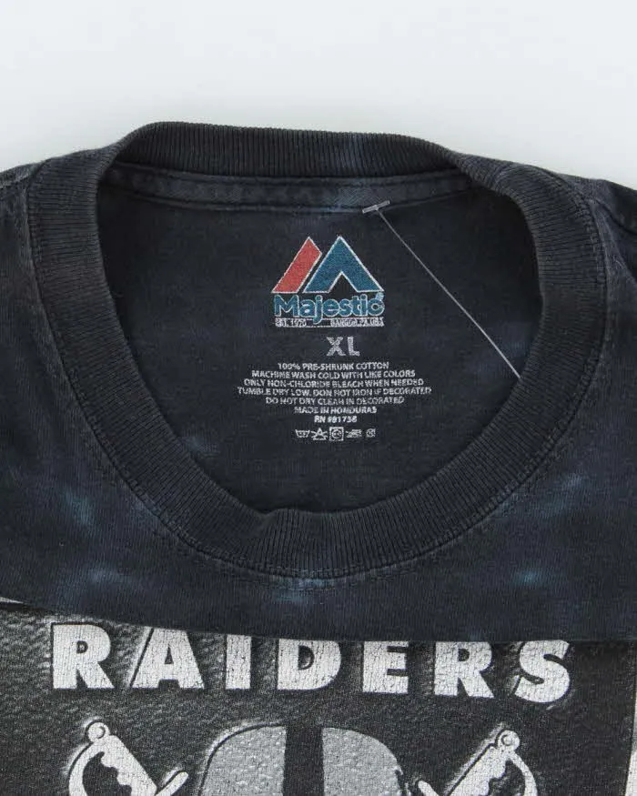 Vintage Majestic Oakland Raiders Tie Dye Graphic T-Shirt - XL sold by Rokit product image thumbnail 5