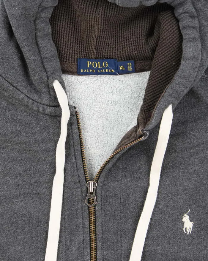 Polo Ralph Lauren Grey Zip-Up Hoodie - XL sold by Rokit product image thumbnail 5