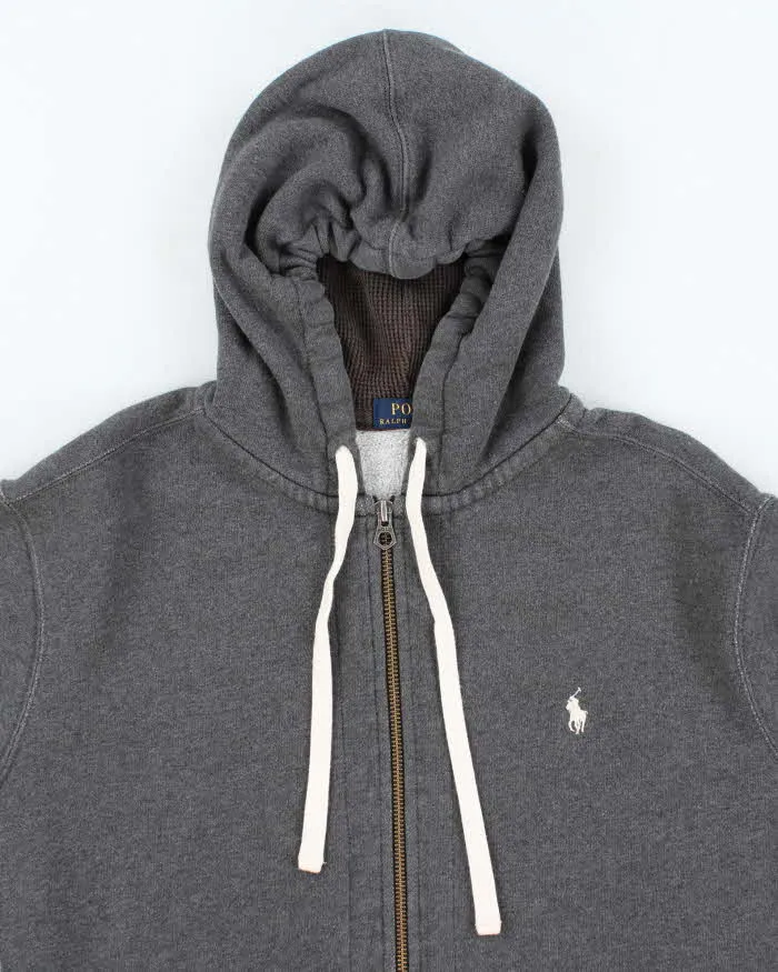 Polo Ralph Lauren Grey Zip-Up Hoodie - XL sold by Rokit product image thumbnail 3