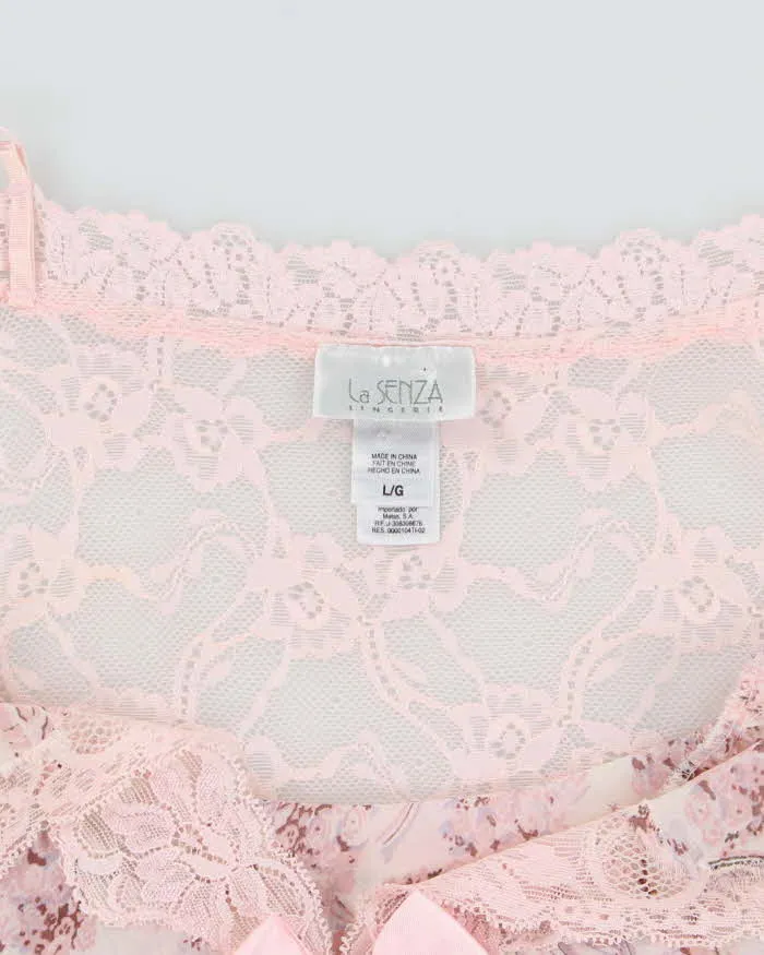 Vintage 90s La Senza Floral Lace Back Slip - L sold by Rokit product image thumbnail 5