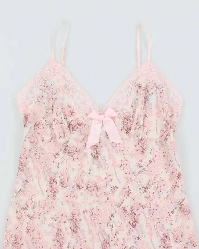 Vintage 90s La Senza Floral Lace Back Slip - L sold by Rokit product image thumbnail 3