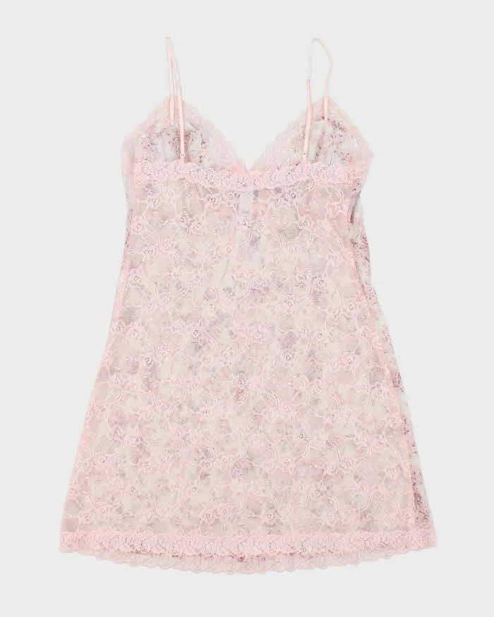 Vintage 90s La Senza Floral Lace Back Slip - L sold by Rokit product image thumbnail 2