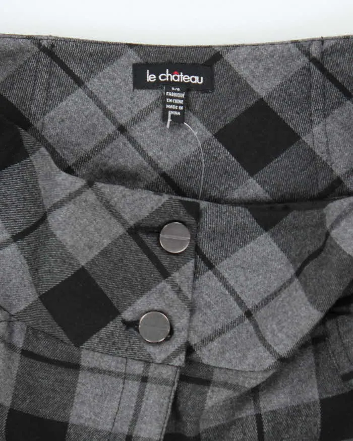 Vintage Y2K Le Chateau Knee Length Grey Check Skirt - S sold by Rokit product image thumbnail 5