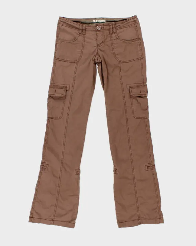 Garage Y2K Brown Low Rise Cargo Trousers - M sold by Rokit