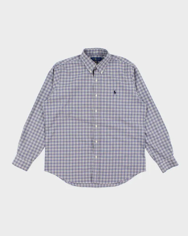 Vintage Y2K Ralph Lauren Oversized Patterned Long Sleeve Shirt - L sold by Rokit