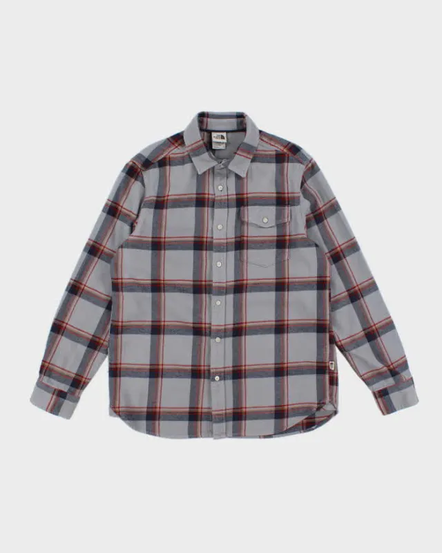 The North Face Grey Check Flannel Shirt - M sold by Rokit