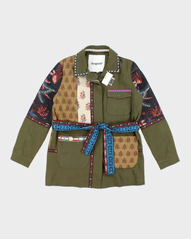 Desigual Deadstock Green Patchwork Parka - M sold by Rokit