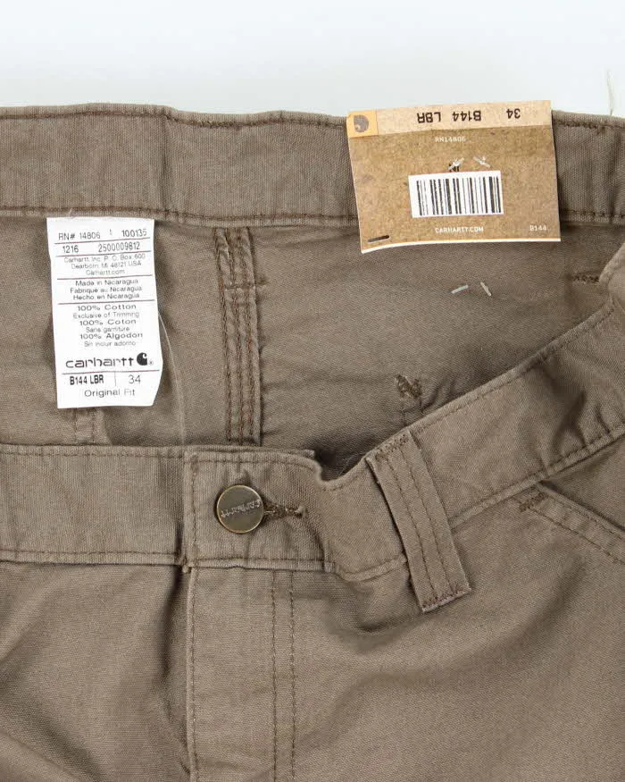 Vintage 00s Carhartt Deadstock Brown Cargo Workwear Shorts - W34 sold by Rokit product image thumbnail 5