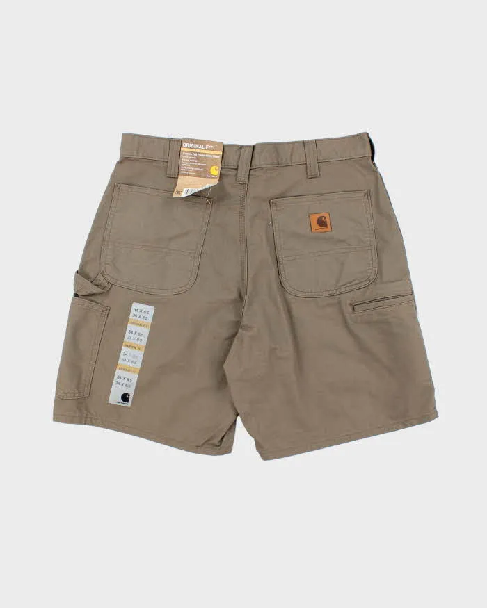Vintage 00s Carhartt Deadstock Brown Cargo Workwear Shorts - W34 sold by Rokit product image thumbnail 2