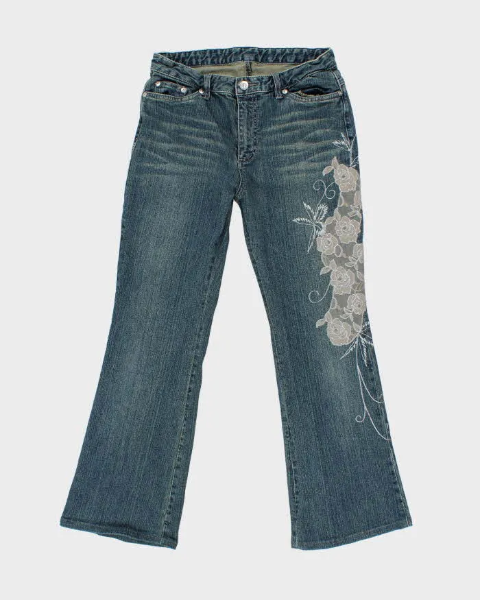 Vintage Y2k 00s Eches Embroidered Jeans - W28 L26 sold by Rokit