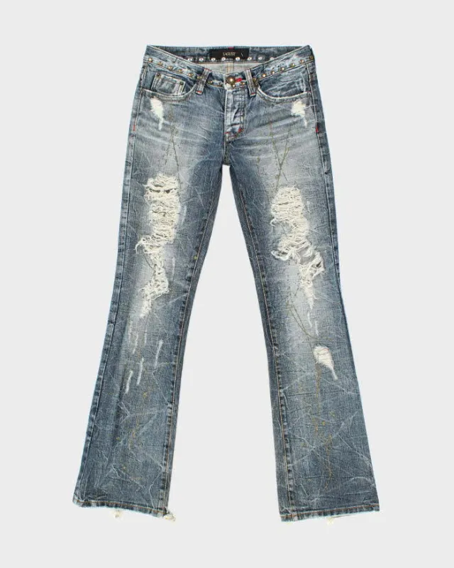 Vintage Y2k 00s Lagust Studded Distressed Jeans - W28 L31 sold by Rokit